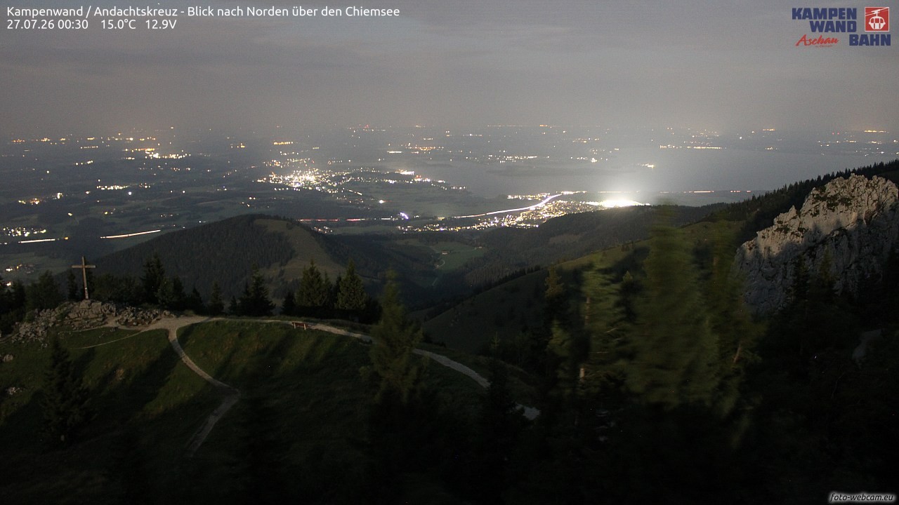 Archived image Webcam Kampenwand - View to the North