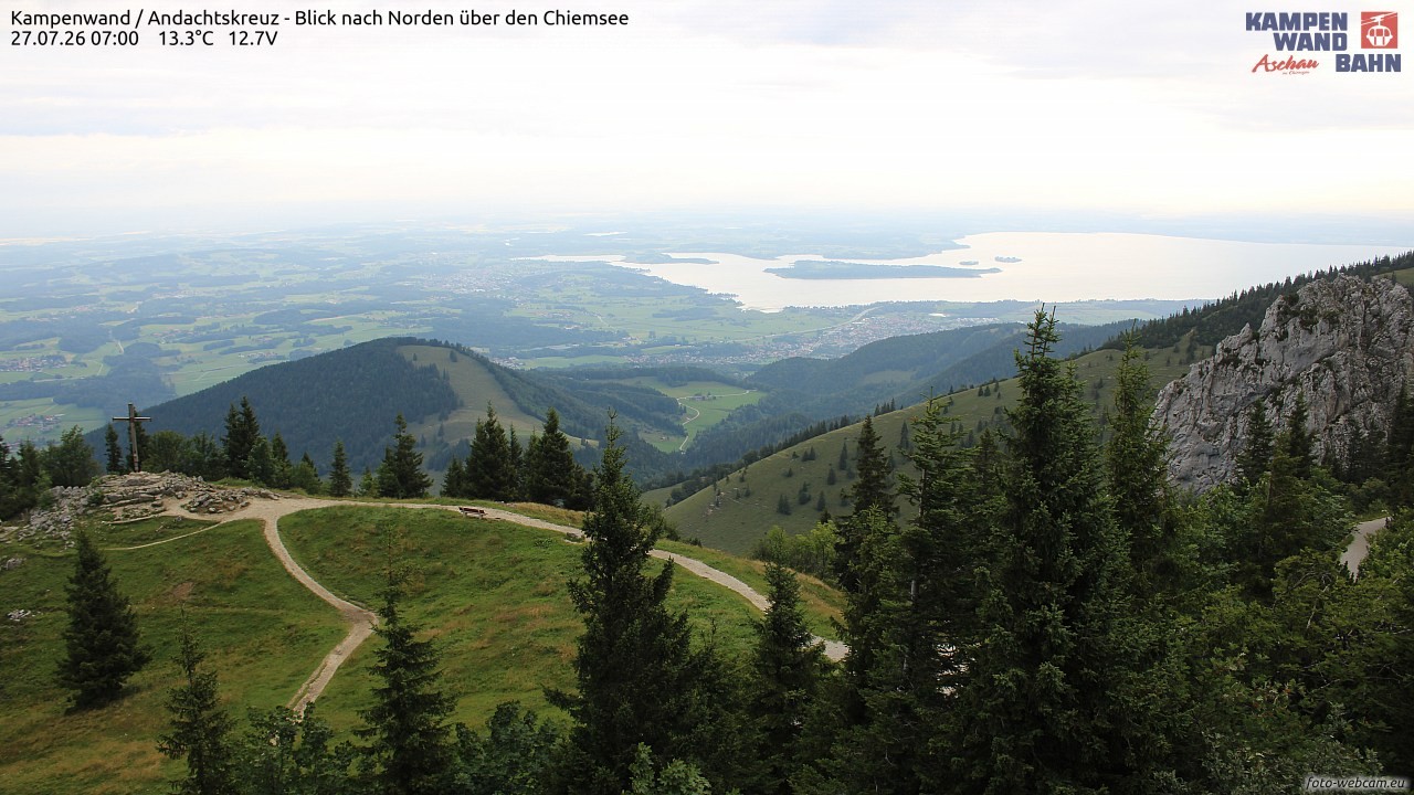 Archived image Webcam Kampenwand - View to the North