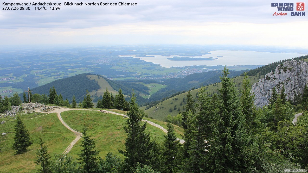 Archived image Webcam Kampenwand - View to the North