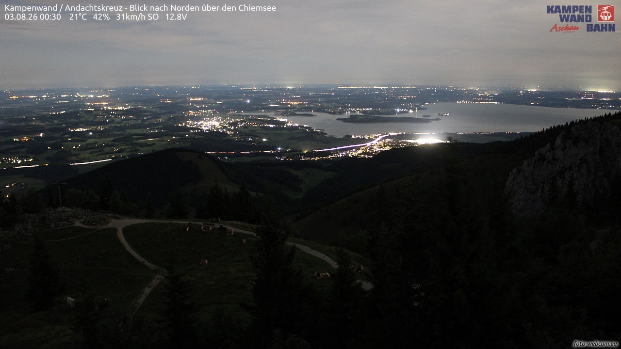 Archived image Webcam Kampenwand - View to the North