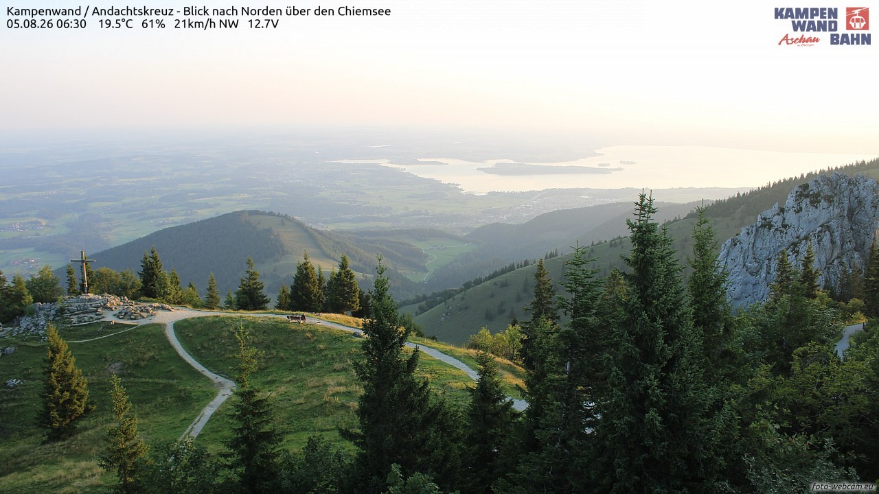 Archived image Webcam Kampenwand - View to the North