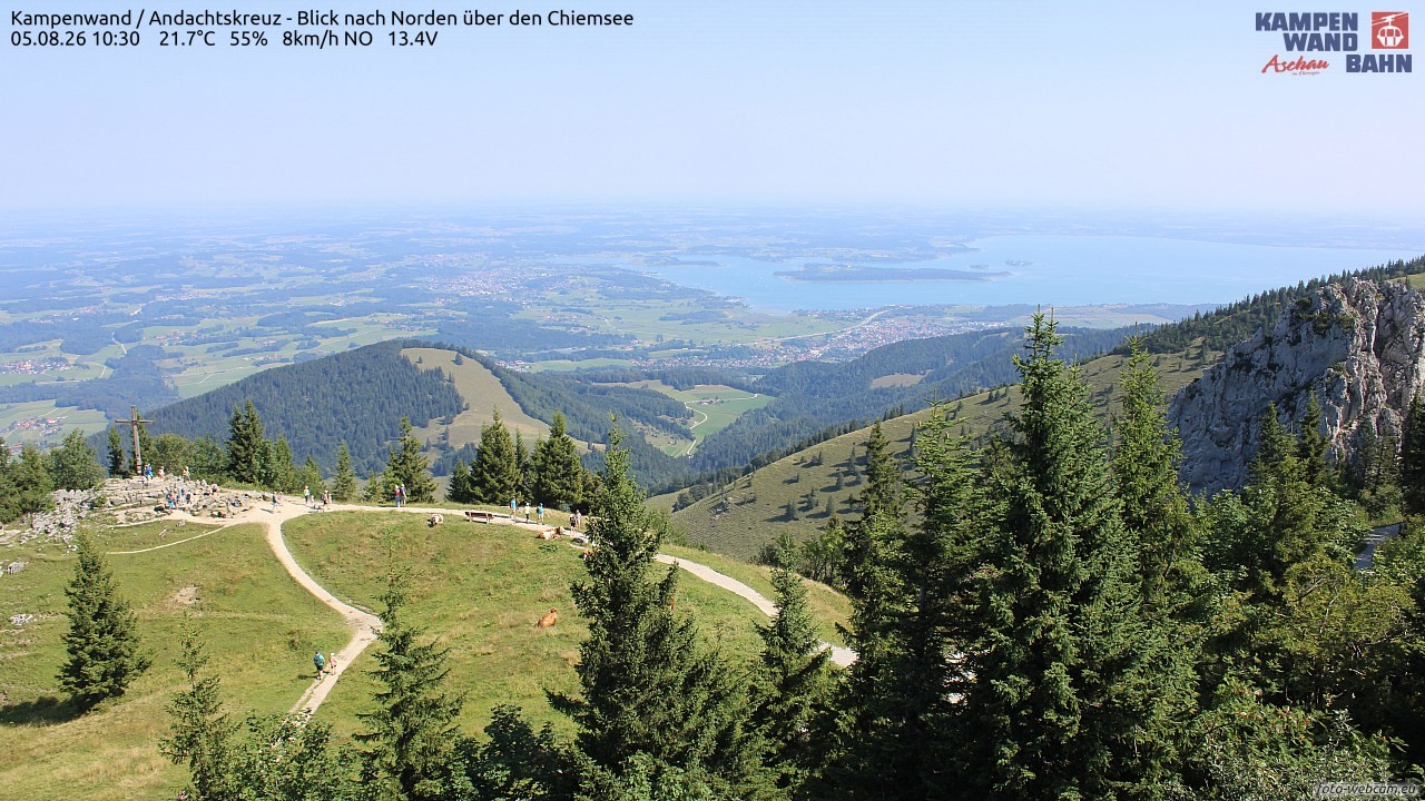 Archived image Webcam Kampenwand - View to the North