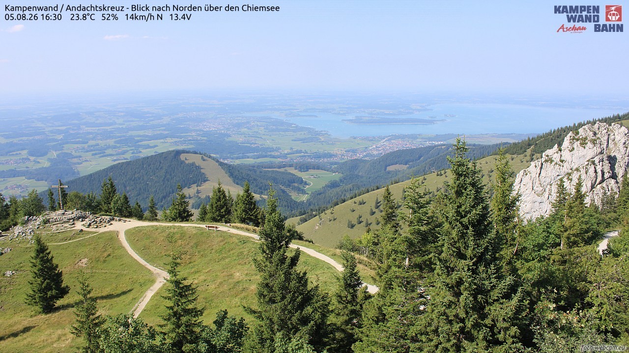 Archived image Webcam Kampenwand - View to the North