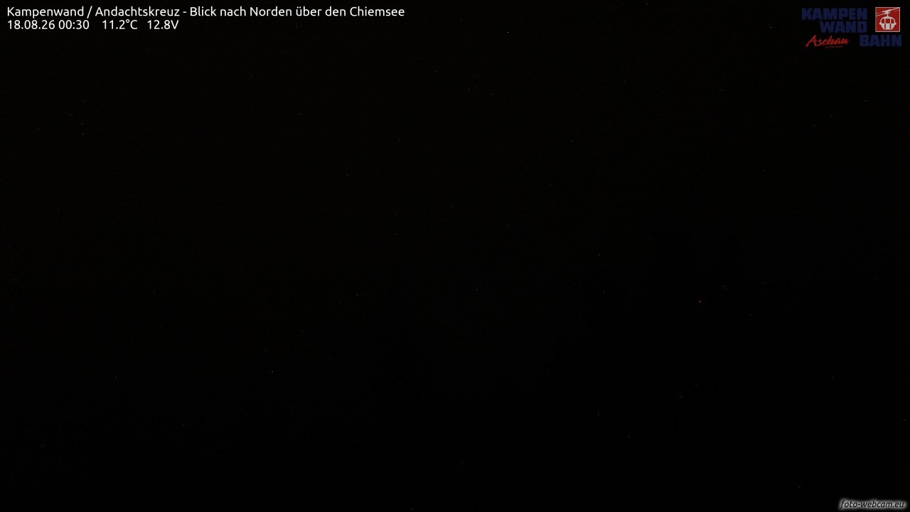 Archiv Foto Webcam Kampenwand - Blick nach Norden über den Chiemsee