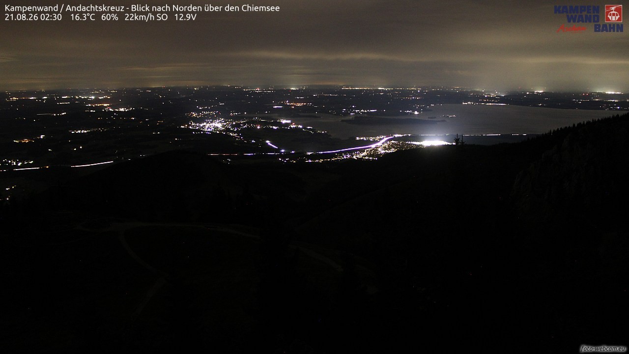 Archived image Webcam Kampenwand - View to the North