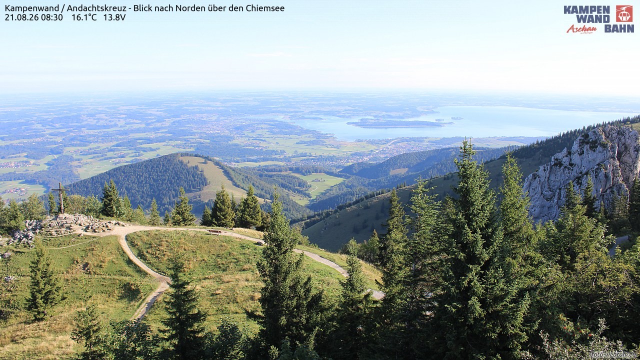 Archived image Webcam Kampenwand - View to the North