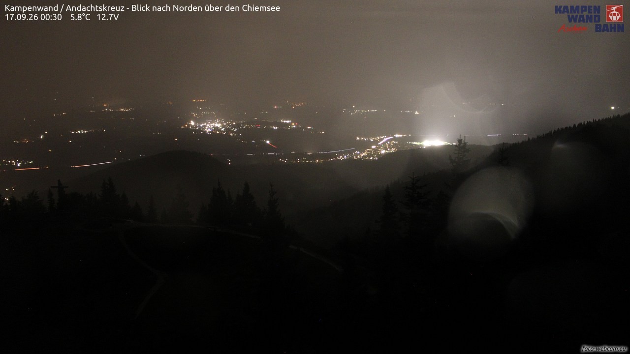 Archived image Webcam Kampenwand - View to the North