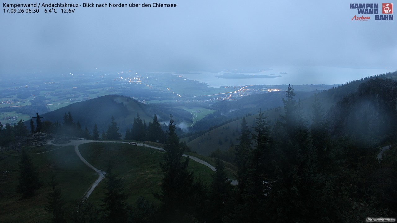 Archived image Webcam Kampenwand - View to the North