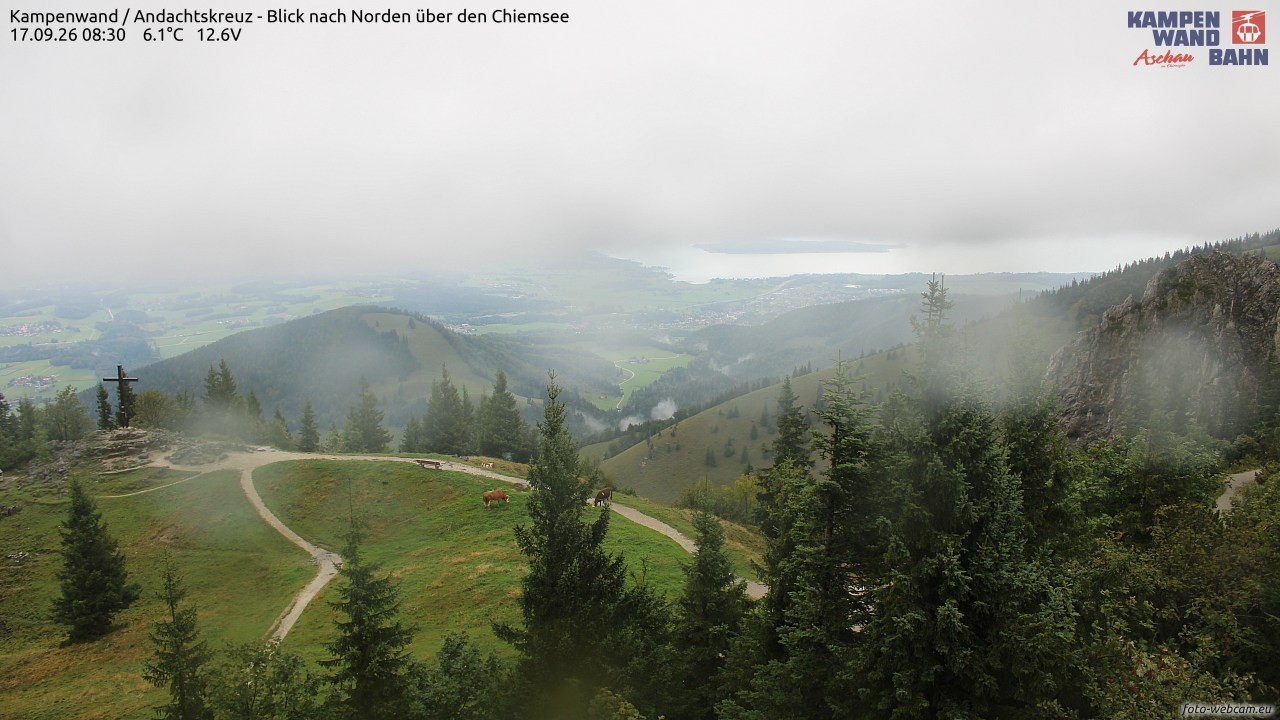 Archived image Webcam Kampenwand - View to the North