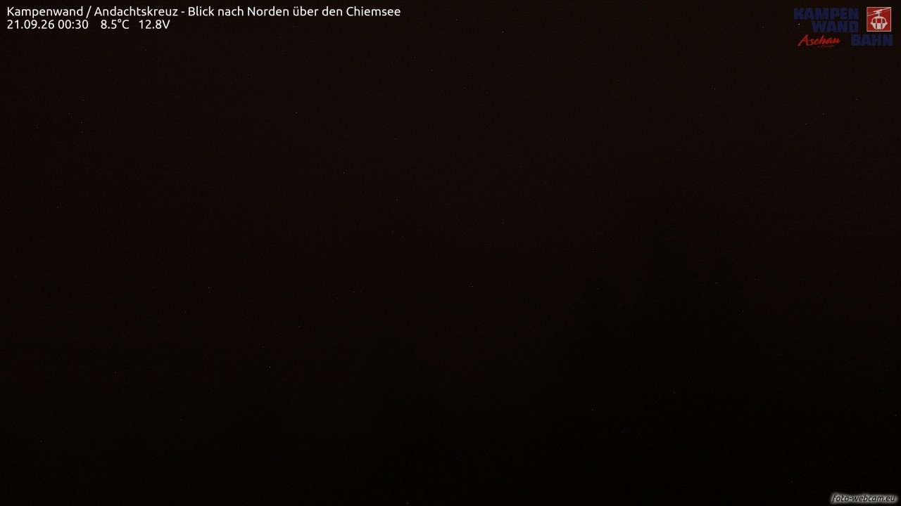 Archiv Foto Webcam Kampenwand - Blick nach Norden über den Chiemsee