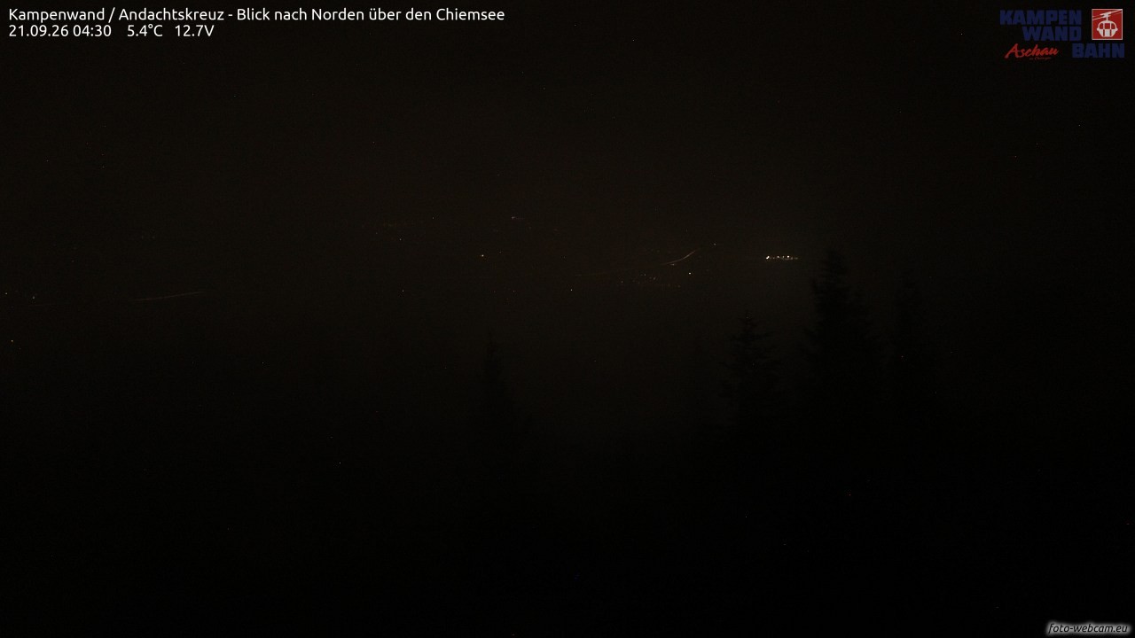 Archiv Foto Webcam Kampenwand - Blick nach Norden über den Chiemsee