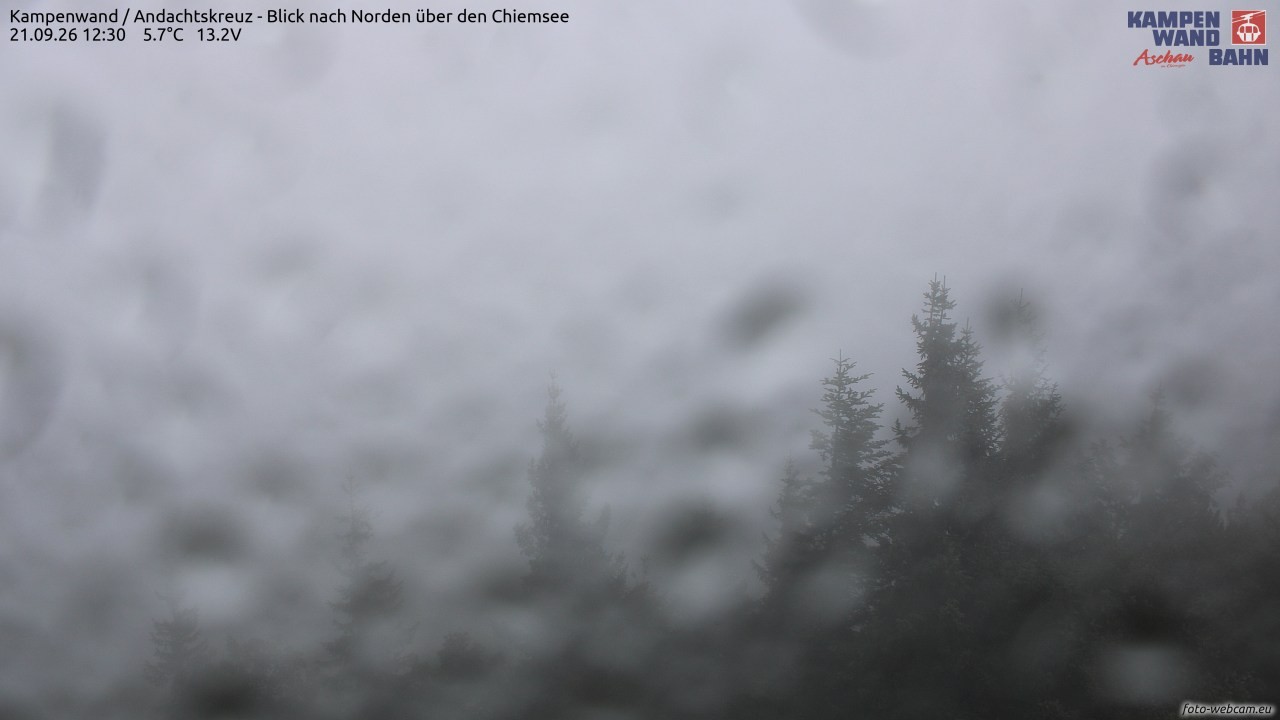 Archiv Foto Webcam Kampenwand - Blick nach Norden über den Chiemsee