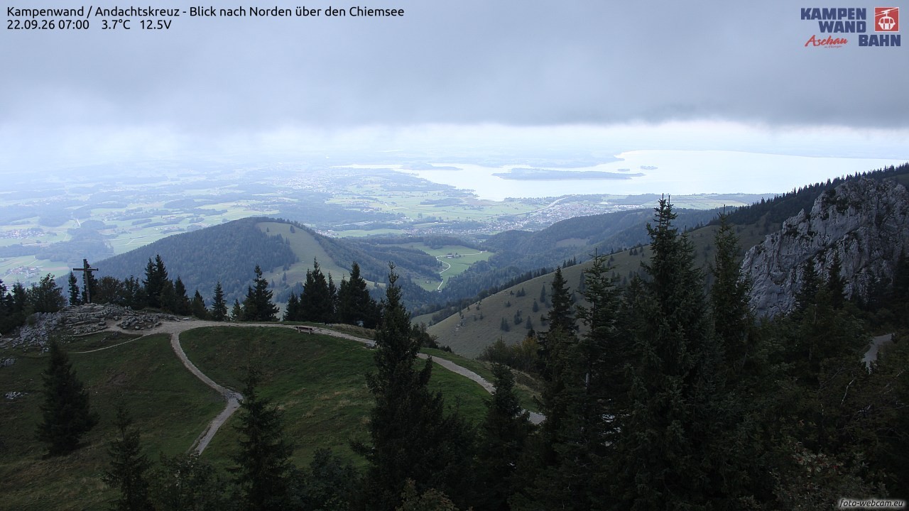 Archived image Webcam Kampenwand - View to the North