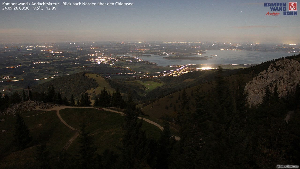 Archived image Webcam Kampenwand - View to the North