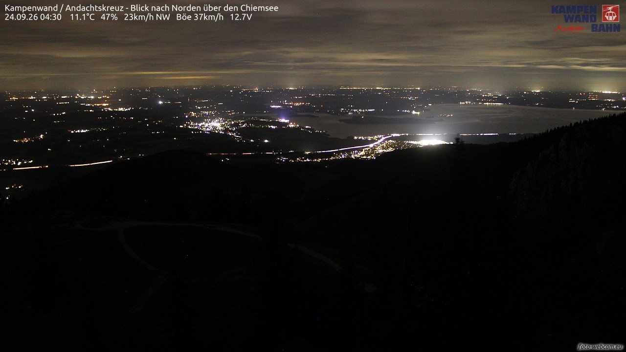 Archived image Webcam Kampenwand - View to the North