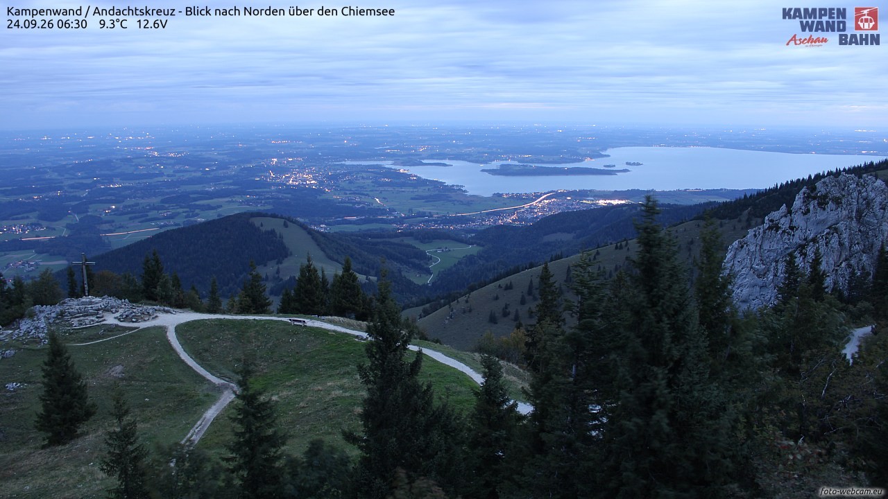 Archived image Webcam Kampenwand - View to the North