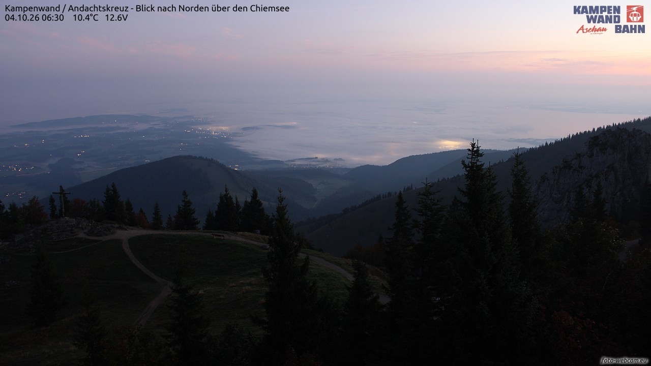 Archived image Webcam Kampenwand - View to the North