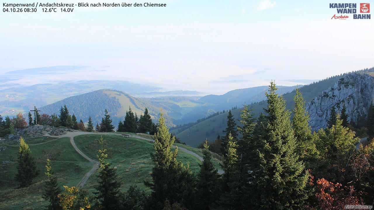 Archived image Webcam Kampenwand - View to the North