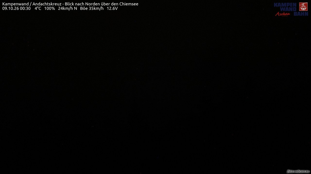 Archiv Foto Webcam Kampenwand - Blick nach Norden über den Chiemsee