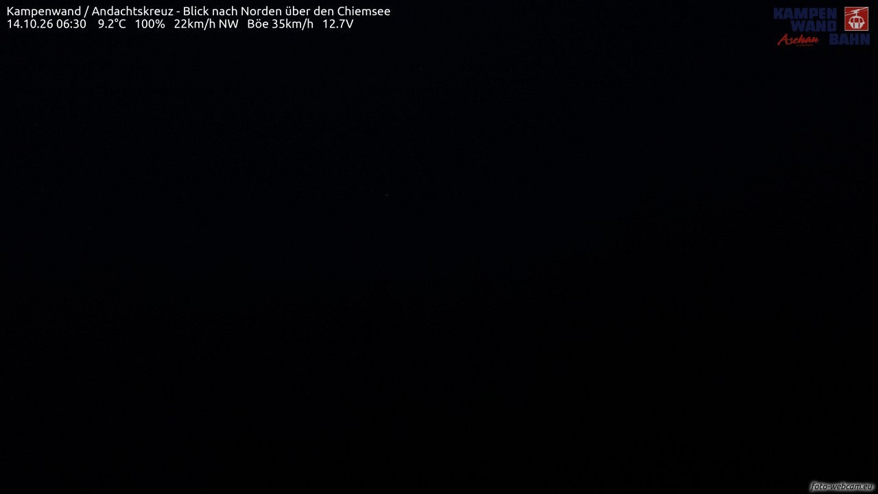 Archiv Foto Webcam Kampenwand - Blick nach Norden über den Chiemsee