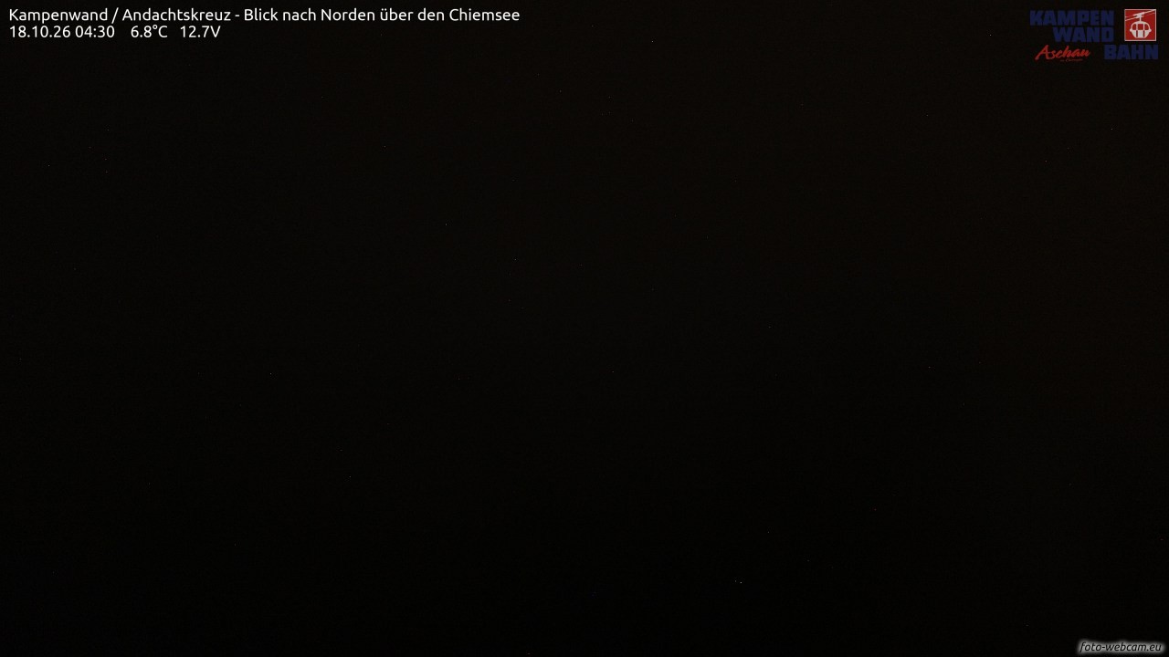Archiv Foto Webcam Kampenwand - Blick nach Norden über den Chiemsee