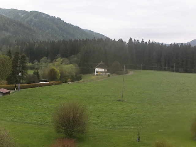 Archiv Foto Webcam Tragöß Angererhof - Blick in Richtung Süden