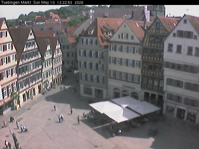 Archiv Foto Webcam Marktplatz Tübingen