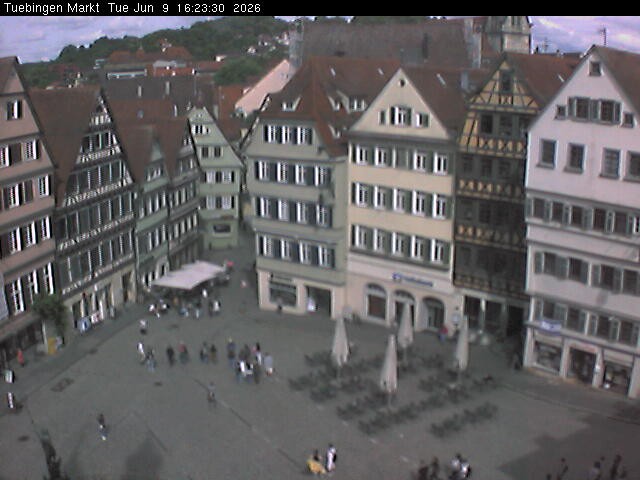 Archiv Foto Webcam Marktplatz Tübingen