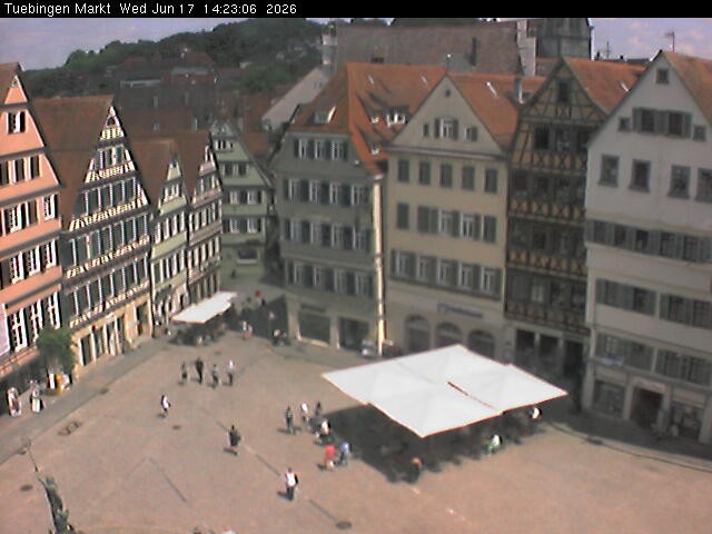 Archiv Foto Webcam Marktplatz Tübingen