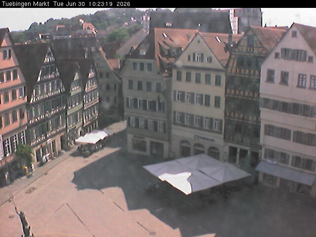 Archiv Foto Webcam Marktplatz Tübingen