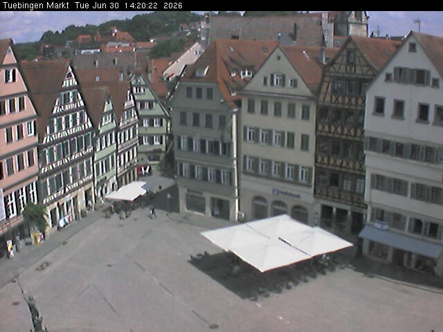 Archiv Foto Webcam Marktplatz Tübingen