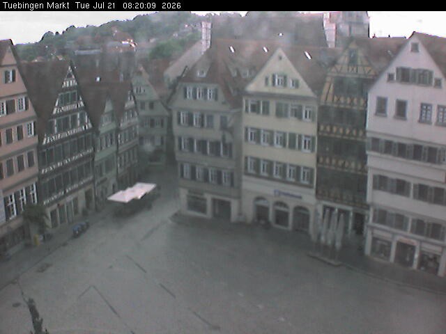 Archiv Foto Webcam Marktplatz Tübingen