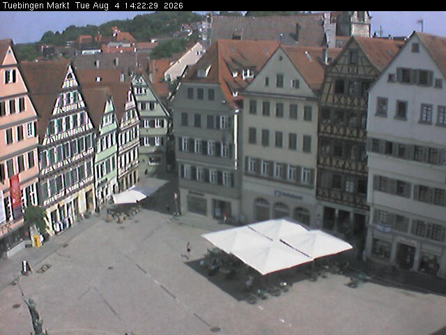 Archiv Foto Webcam Marktplatz Tübingen
