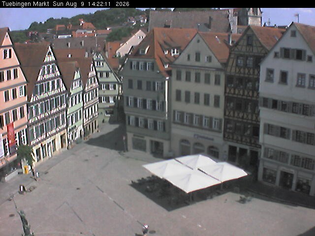 Archiv Foto Webcam Marktplatz Tübingen
