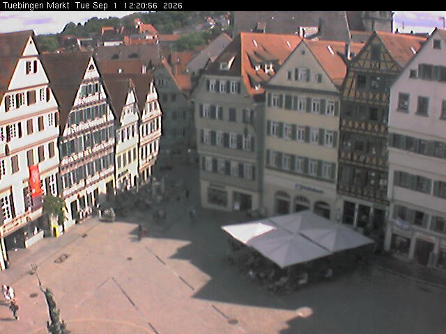 Archiv Foto Webcam Marktplatz Tübingen