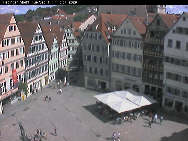 Archiv Foto Webcam Marktplatz Tübingen