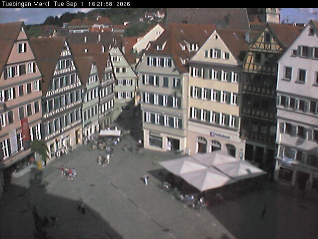 Archiv Foto Webcam Marktplatz Tübingen
