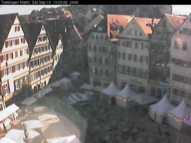 Archiv Foto Webcam Marktplatz Tübingen