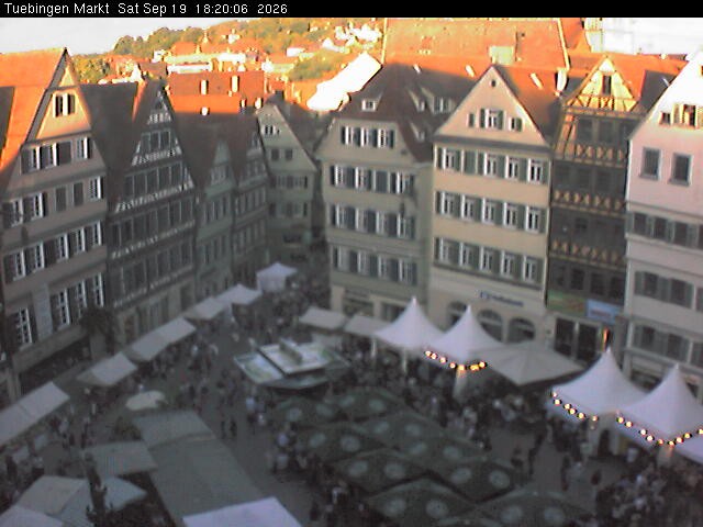 Archiv Foto Webcam Marktplatz Tübingen