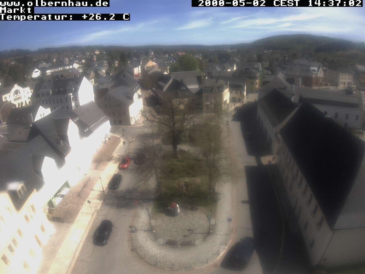 Archived image Webcam Olbernhau - City Church