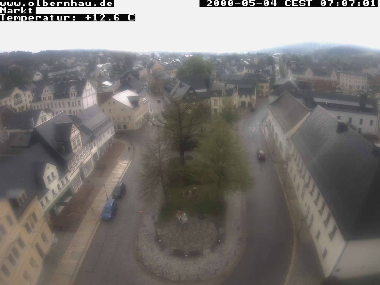 Archived image Webcam Olbernhau - City Church