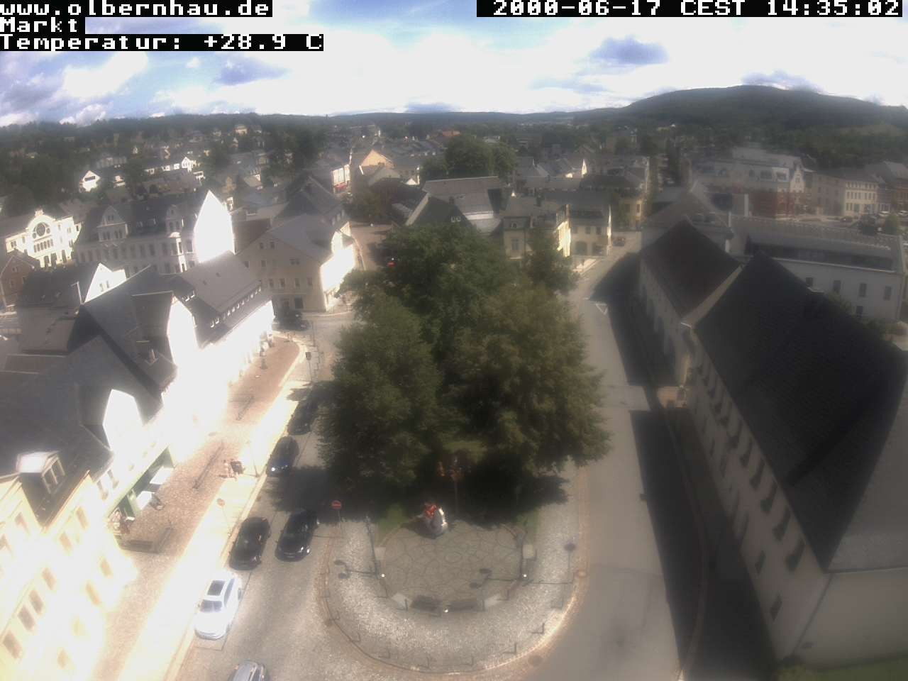 Archived image Webcam Olbernhau - City Church