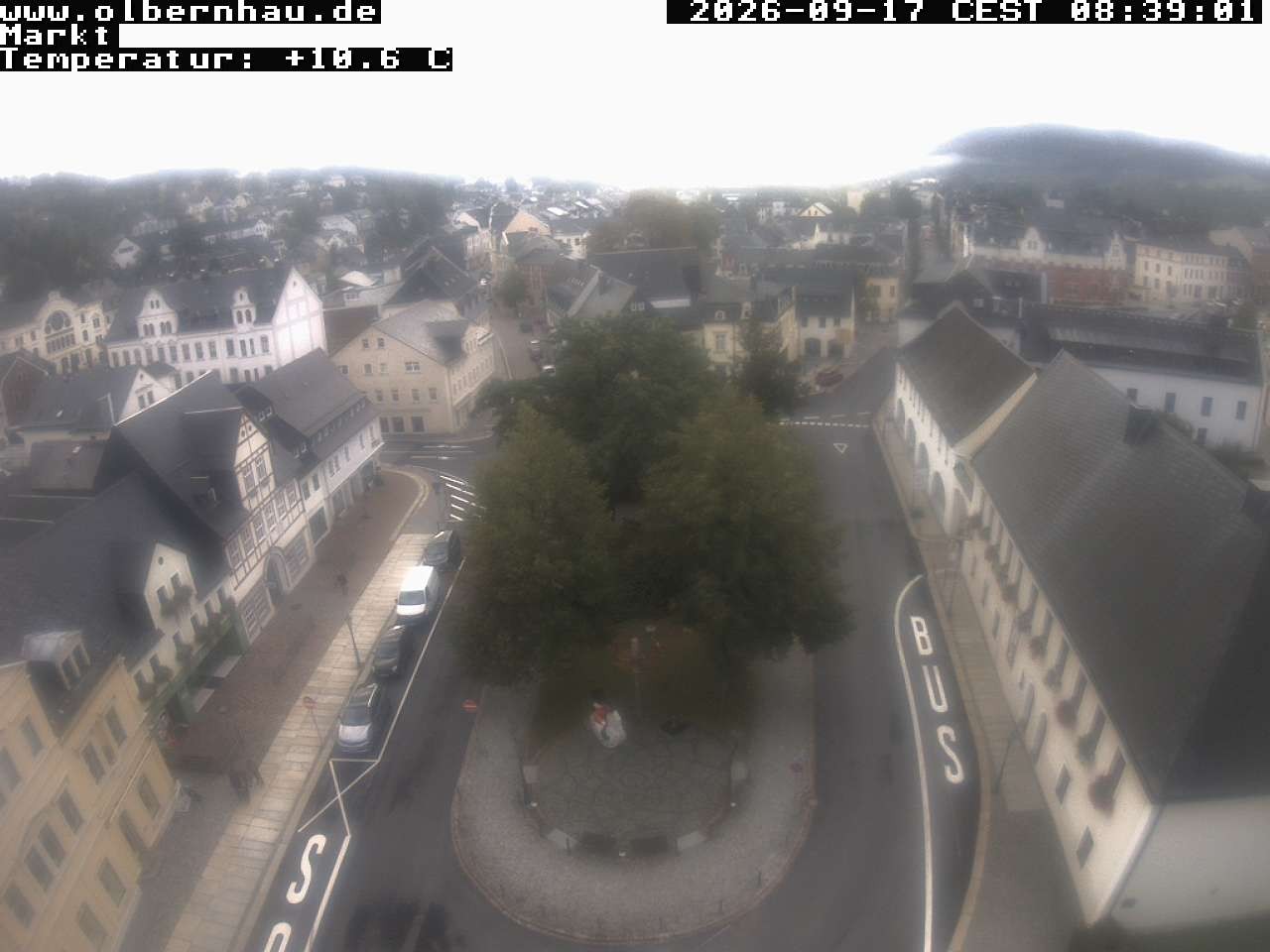 Archived image Webcam Olbernhau - City Church