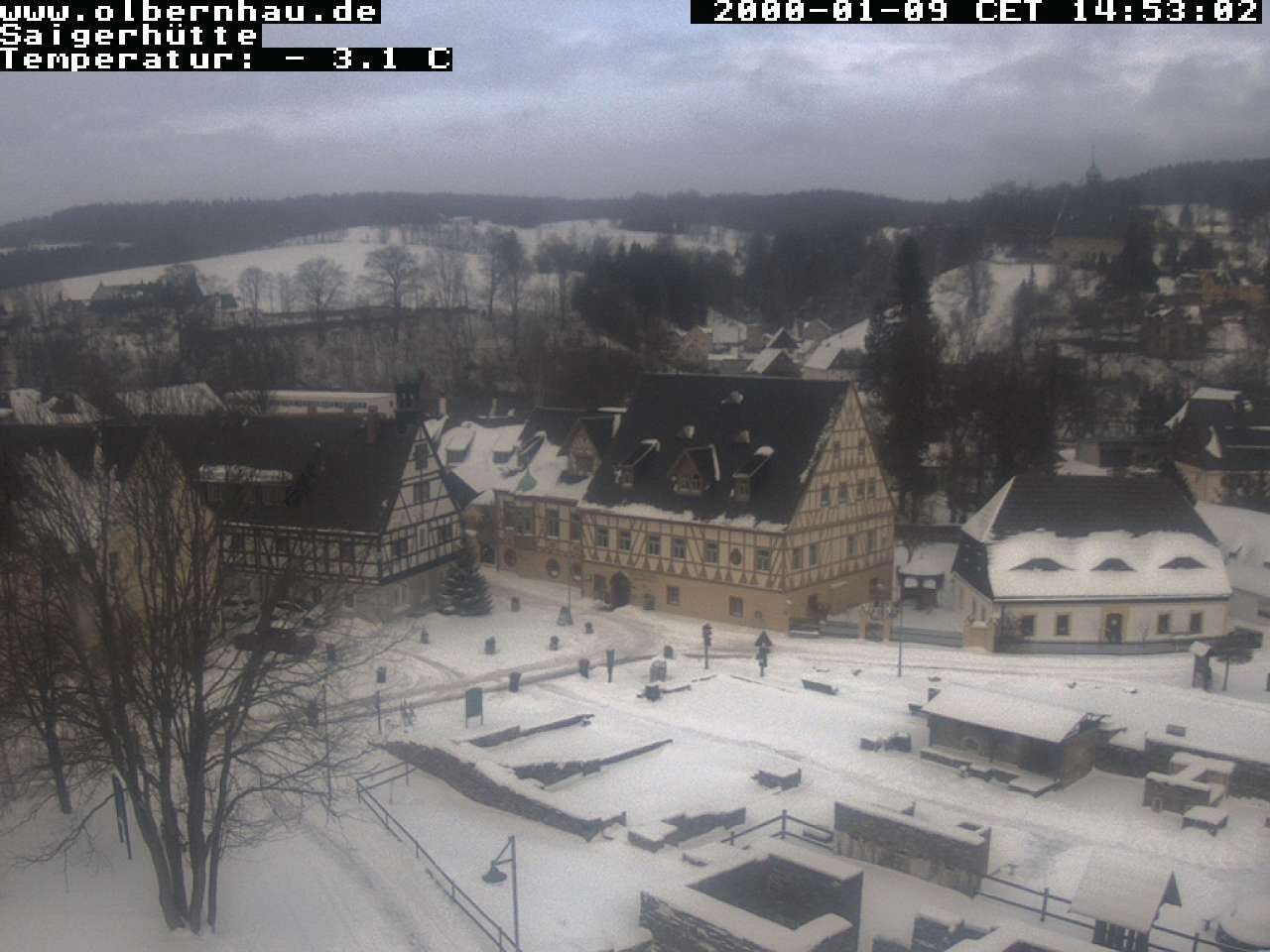 Archiv Foto Webcam Blick auf die Saigerhütte Olbernhau