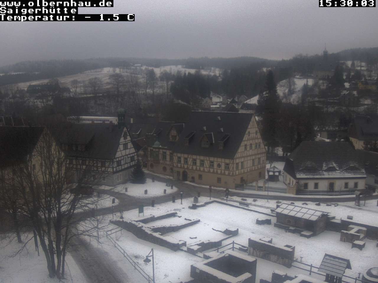 Archiv Foto Webcam Blick auf die Saigerhütte Olbernhau