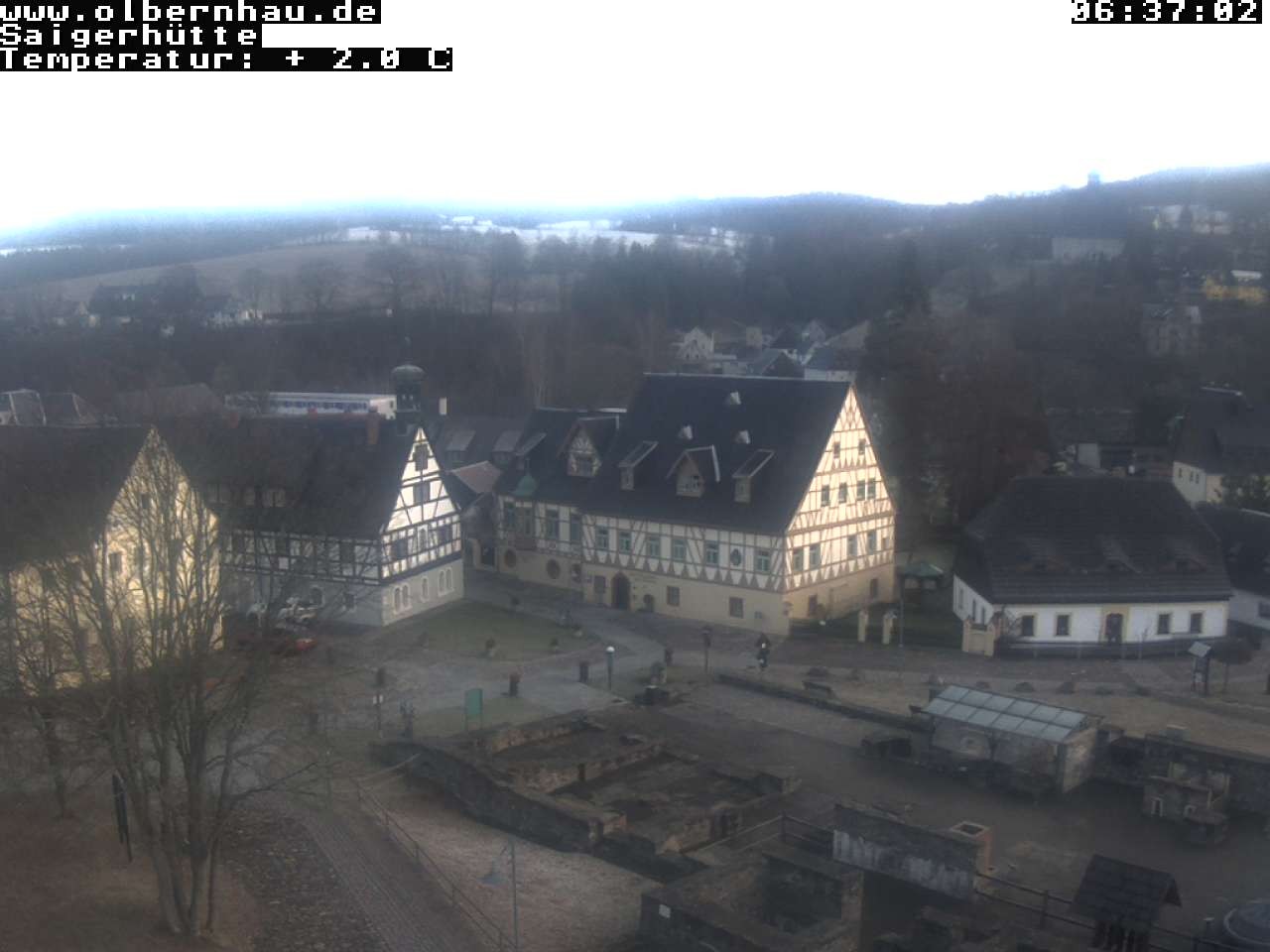 Archiv Foto Webcam Blick auf die Saigerhütte Olbernhau