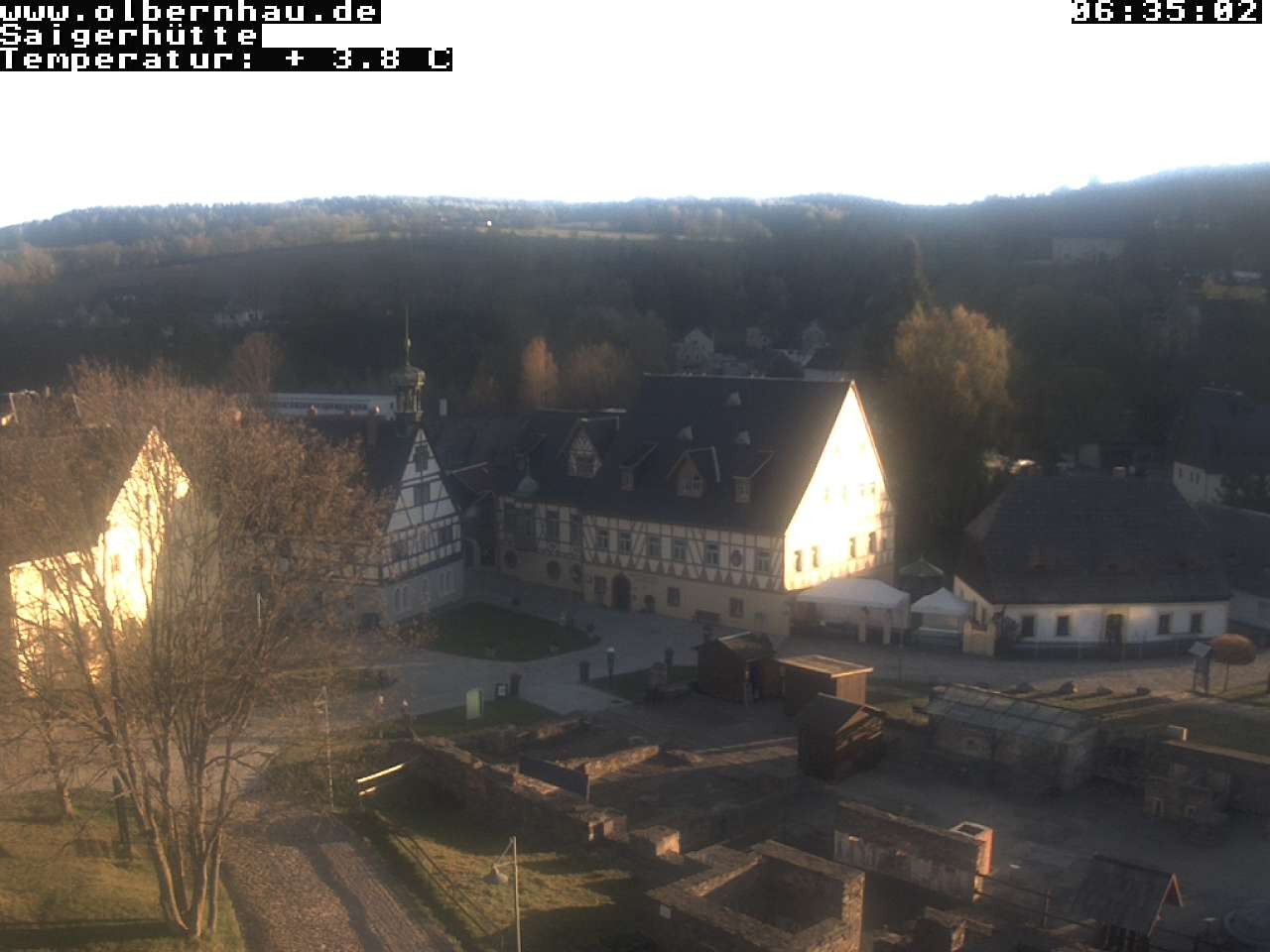 Archiv Foto Webcam Blick auf die Saigerhütte Olbernhau