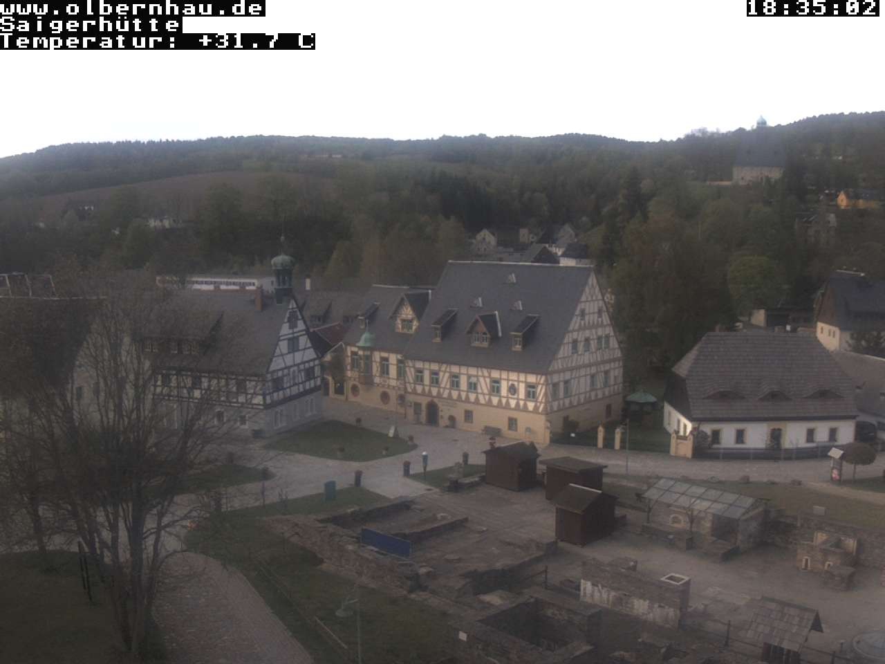 Archiv Foto Webcam Blick auf die Saigerhütte Olbernhau