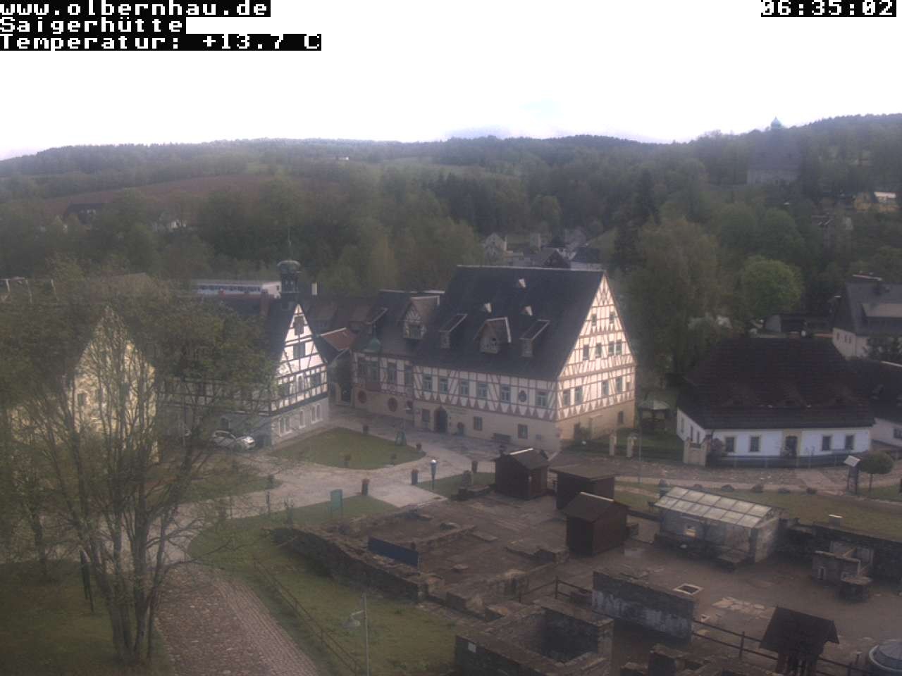 Archiv Foto Webcam Blick auf die Saigerhütte Olbernhau