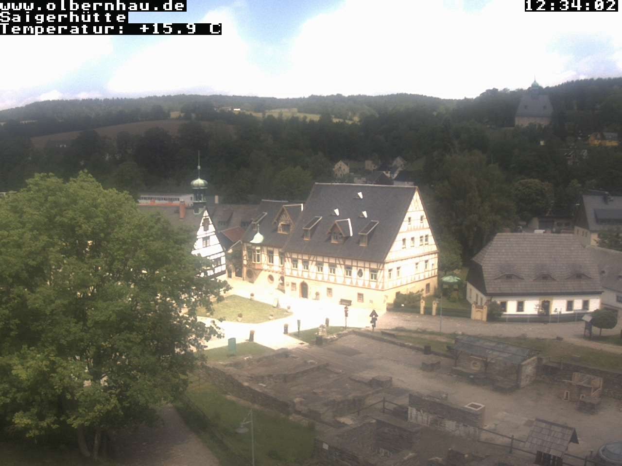 Archiv Foto Webcam Blick auf die Saigerhütte Olbernhau